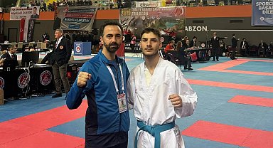 Geyveli karateci Türkiye ve Balkan ikincisi oldu