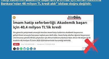 İmam Hatipler'in başarısı için kredi iddiaları asılsız!