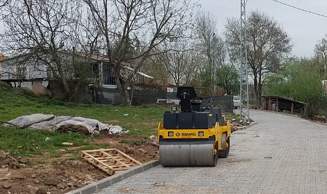 Kocaeli'de Körfez'in köylerine parke taşı döşeniyor