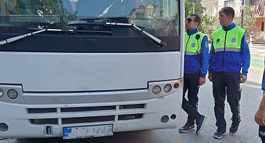Manisa Büyükşehir'den, servis araçlarına denetim