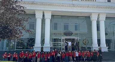 Düzce'de minik öğrencilerden 'adalet' ziyareti