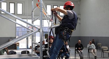 Konya Karatay'da yüksekte çalışma eğitimi