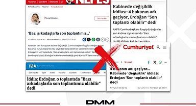 DMM'den "Erdoğan'ın Kabine açıklaması" iddiasına yalanlama