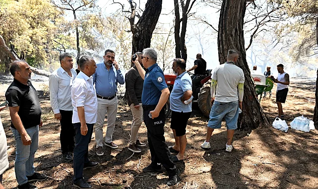Muratpaşa Belediyesi'nden orman yangınına yoğun destek