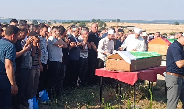 Ölüme birlikte gittiler... Oskan çifti gözyaşlarıyla uğurlandı