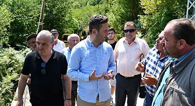 Kaymakam Vekili Çelik, Çay mahallesi yolunu yerinde inceledi