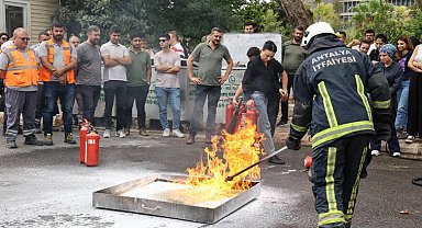 Antalya Büyükşehir'den personeline yangın güvenliği eğitimi