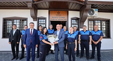 Konya Meram Zabıtası'na Başkan Kavuş'tan anlamlı ziyaret