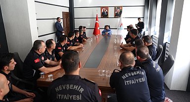 Nevşehir itfaiyesinden Başkan Arı'ya ziyaret