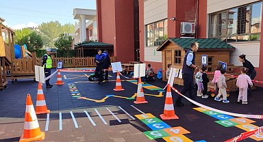 Bursa'da çocuklara trafik güvenliği eğitimi