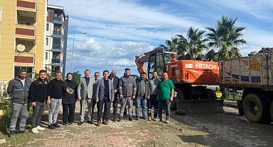 Doğalgaz çalışmalarının ardından asfaltlama yapılıyor
