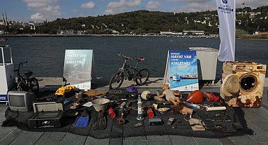 Marmara Denizi'nden neler neler çıktı? Atıklar Marmara Forum'da sergilendi