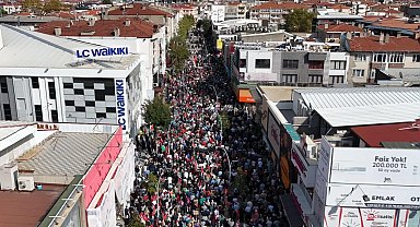 Sakarya'da binlerce kişi 'Özgür Filistin' için yürüdü