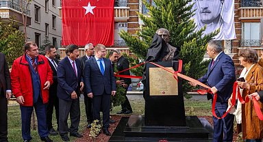 Ankara Keçiören'de Kaysın Kuliyev'in yeni büstü törenle açıldı
