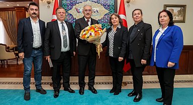 Bursa Valisi Ayyıldız'a TÜED Uludağ Şubesi'nden nezaket