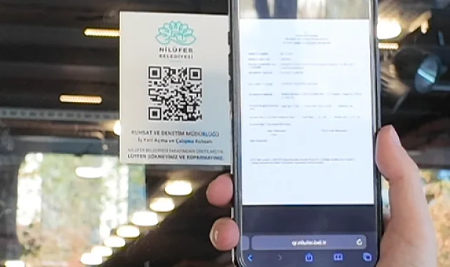 Bursa Nilüfer'de QR kod ile ruhsat dönemi başladı