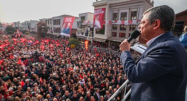 CHP lideri Özgür Özel Edirne'den iktidara yüklendi: Salonların partisi değil, meydanların partisiyiz