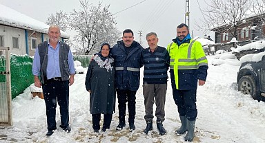 Kar altında sürpriz denetim: Vatandaş Kaymakamı karşısında buldu