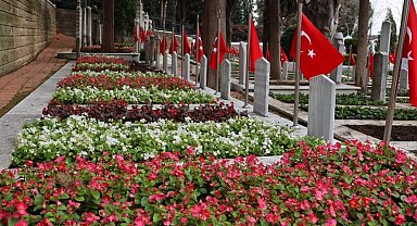 Kocaeli'de şehitliklerde çevre düzenleme çalışması
