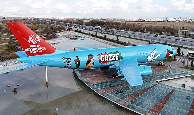 Konya'ya gelenler 'Gazze' mesajıyla karşılanıyor