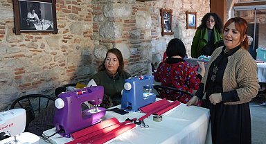 Muğla Milas'ta el emeği çantalar üretildi