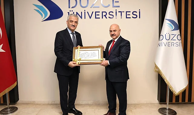 Düzce Valisi Makas'tan DÜ Rektörü Sözbir'e ziyaret