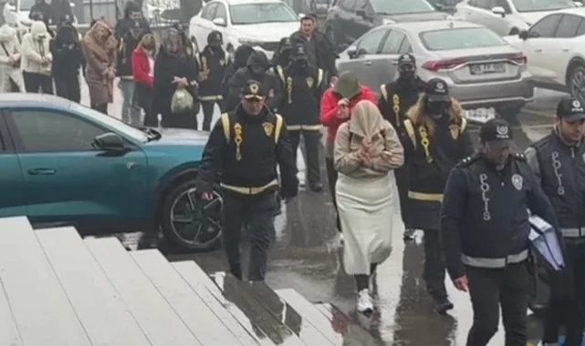 Düzce'de fuhuş operasyonunda gözaltına alınan 9 kadın adliyede