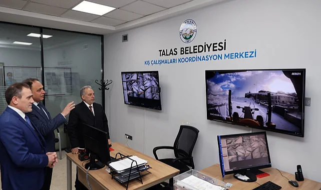 Kayseri Talas'ta kış çalışmalarına teknolojik takip