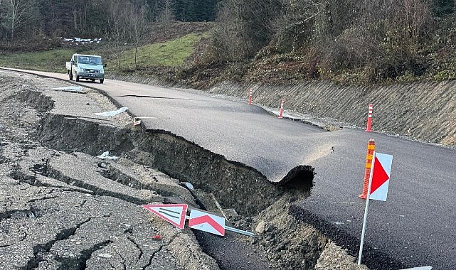 Türkeli Düzler–Celaller grup yolunda heyelan