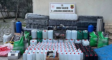 Bursa'da kaçak ve sahte alkol üretim tesisine operasyon