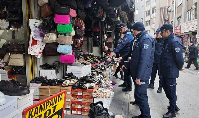 Kayseri zabıtasından kaldırım harekatı