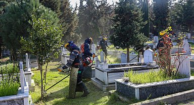 Bursa'da şehitlik ve mezarlıklara bayram hazırlığı