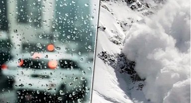 Meteoroloji'den yağış ve çığ uyarısı