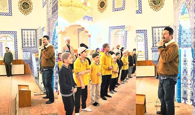 Müezzin okudu, öğrenciler 