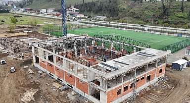Ordu'da Eskipazar Spor Kompleksi inşaatı sürüyor