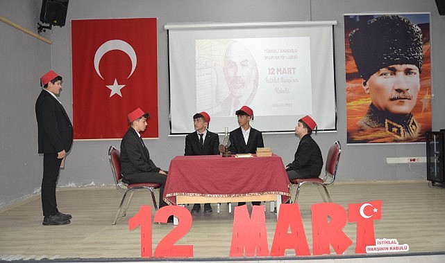 Türkeli'de 12 Mart İstiklal Marşı'nın Kabulü'nün 105. yılı kutlandı