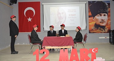 Türkeli'de 12 Mart İstiklal Marşı'nın Kabulü'nün 105. yılı kutlandı