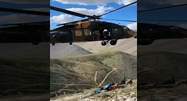 Adıyaman'da dağlık arazide yaralanan vatandaş helikopterle kurtarıldı