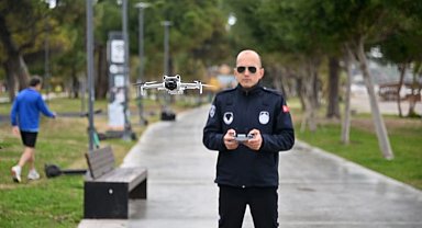 Antalya Büyükşehir zabıtasından dronla denetim