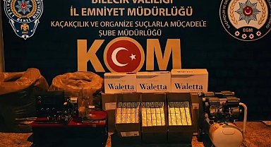 Bilecik'te on binlerce makaron ele geçirildi