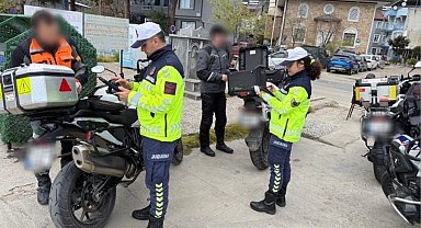 Bursa'da Trafik Jandarması'ndan motosikletlere sıkı denetim