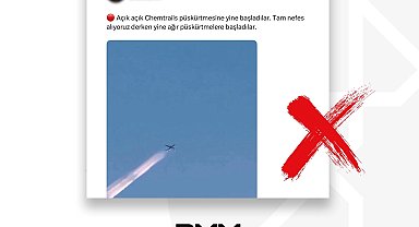 DMM'den 'kimyasal püskürtme' iddialarına yalanlama... Görüntüler doğal uçak izleri