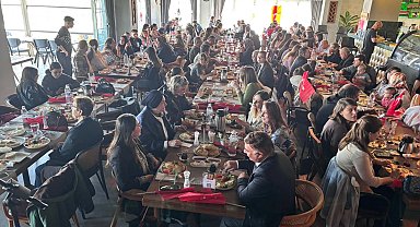 Edirne'de sağlık çalışanları kahvaltıda buluştu