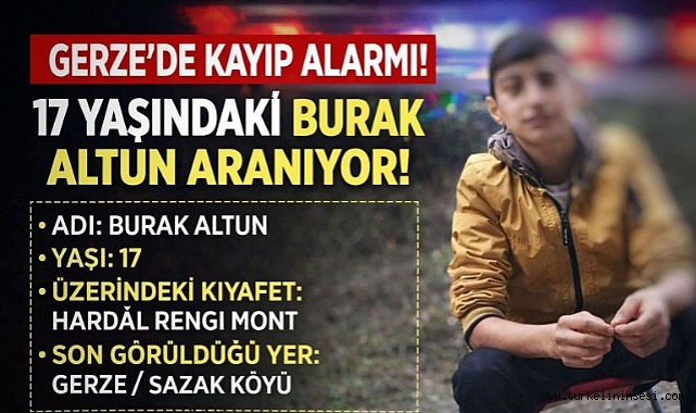 Gerze'de kayıp alarmı! 17 yaşındaki çocuk her yerde aranıyor