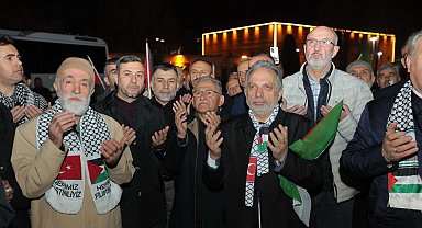 Kayseri'de Filistin için omuz omuza dayanışma
