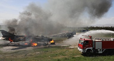 MSB'den Malatya'da 'uçak yangını' tatbikatı