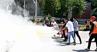 Muratpaşa'da yangın tatbikatı