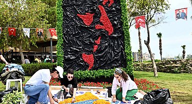 Antalya'da 130 bin çiçekle görsel şov
