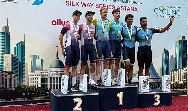 Astana'da pist bisikleti yarışlarında millilerin altın ve gümüş madalya gururu