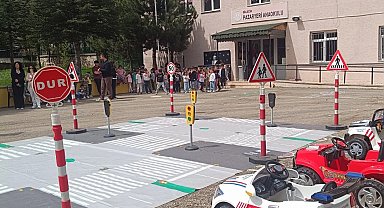 Bilecik Pazaryeri'nde trafik bilinci küçük yaşta başladı